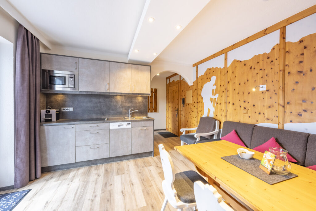 Ferienwohnung Freiwild Wohnraum und Küche